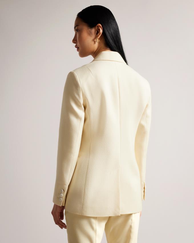 Blazer Ted Baker Relaxed Wool Blend Blanche Femme | TBN-83399595